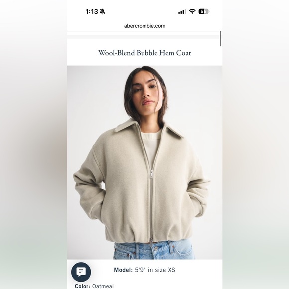 Abercrombie & Fitch Light Tan Fleece Jacket - Picture 4 of 4